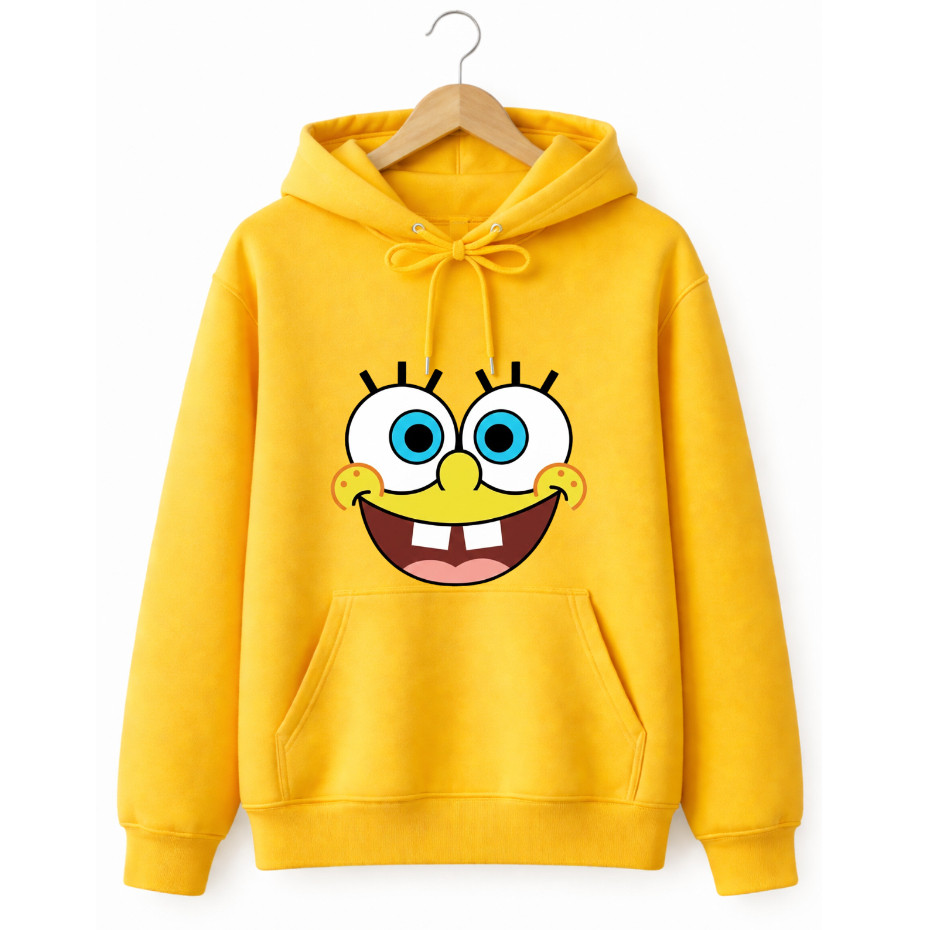 Moletom Canguru Estampada Personagem Festa Bob Esponja Fundo Do Mar Infantil E Adulto