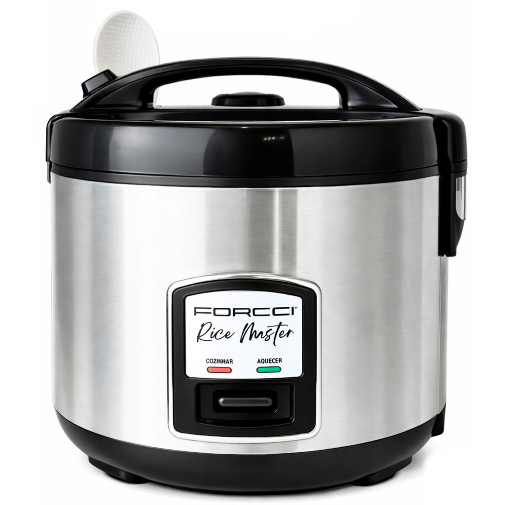 Panela De Arroz Elétrica 12 Xícaras 5L Forcci Inox Multifuncional Cozinha Legumes 1200w 127V 220V