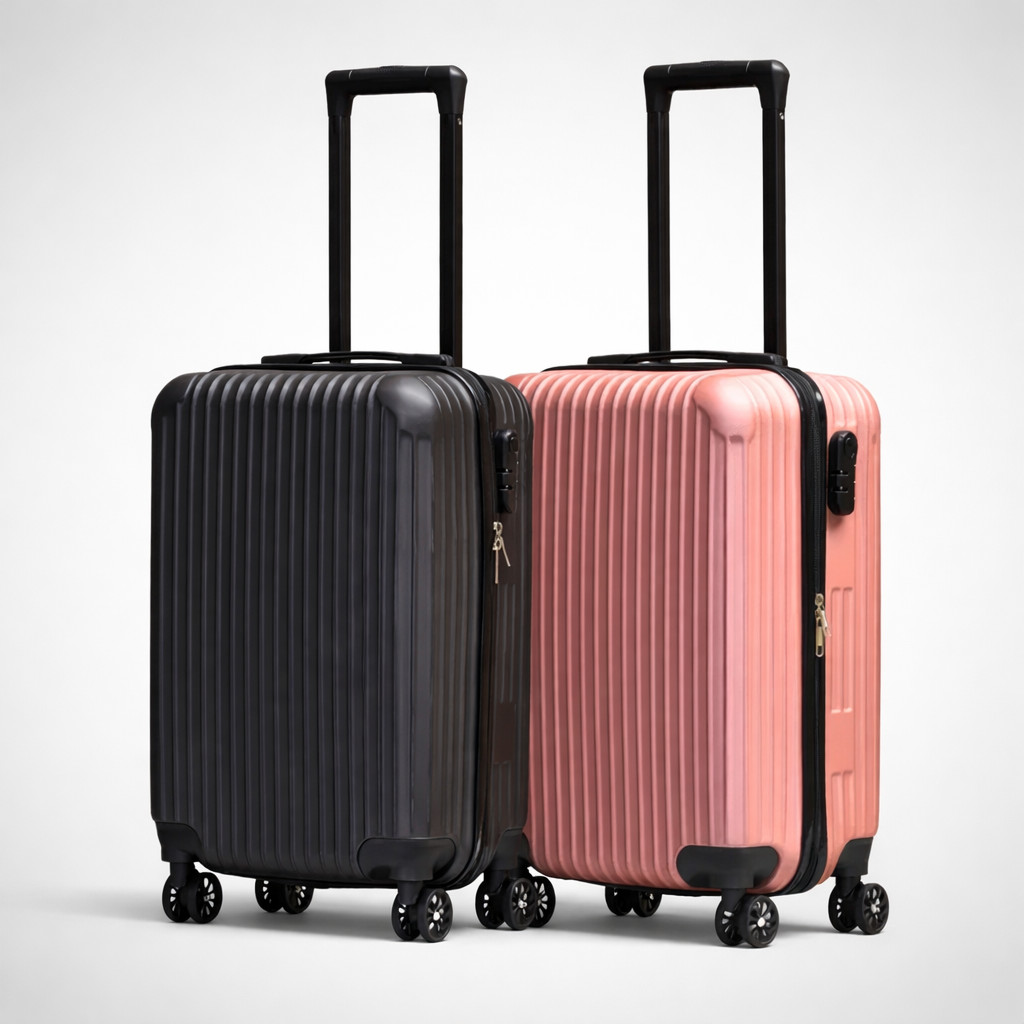 Kit 2 Malas de Viagem Pequena de Bordo RZNL com rodinhas 360º graus conforme ANAC 55x34x23 cm