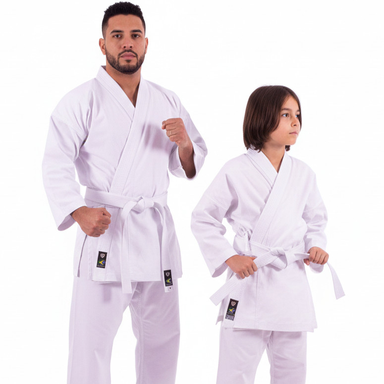 Kimono Karatê Profissional Adulto Branco + Faixa | Brim 100% Algodão Resistente e Durável