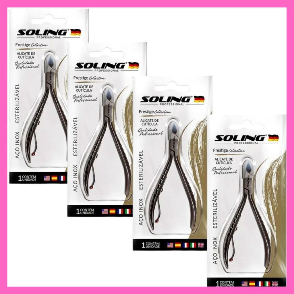 Alicate De Cutícula Soling Aço Inox Ref. 360