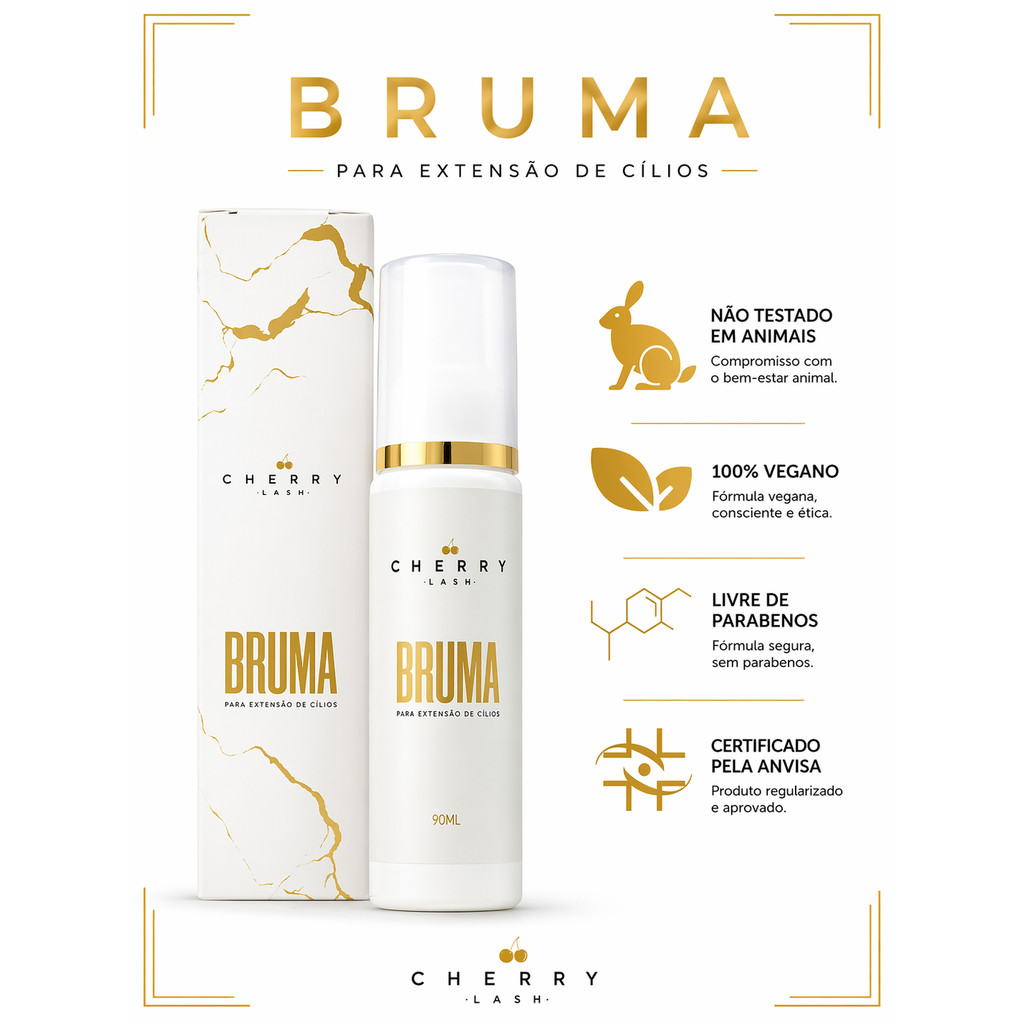 Bruma para Extensão de Cílios Cherry Lash 90ml