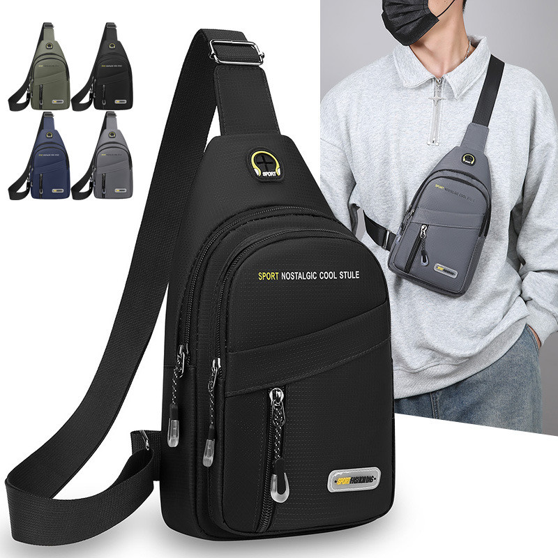 Bolsa de peito moderna da moda em estoque pronto novo estilo bolsa de ombro masculina All-Match Casual pequena mochila m