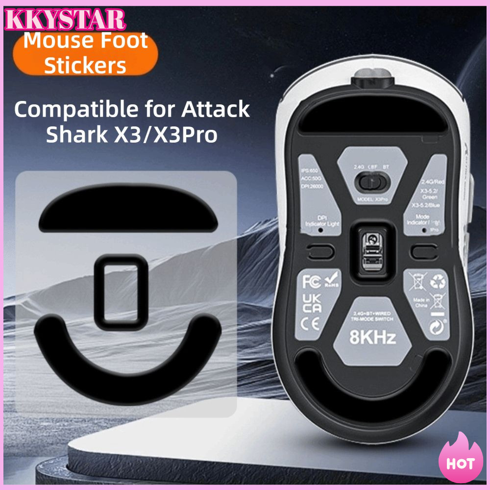 Almofadas Para Pés De Mouse KKXYSTAR , Capas Reposição Resistentes Ao Desgaste De PTFE , Suaves ATTACK SHARK X3
