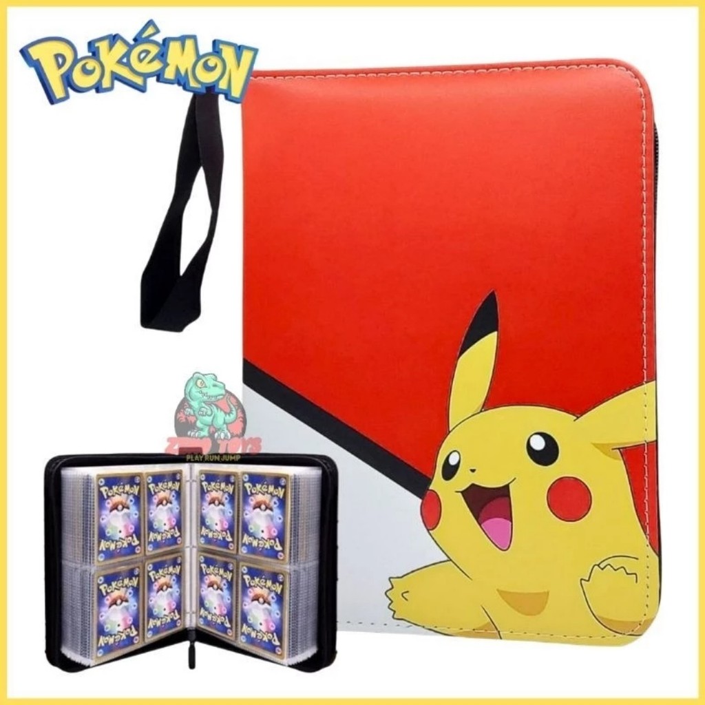 Albúm Pasta Pokemon Charizard Blastoise 400 Cartas 50 Folhas com Zíper Fichário