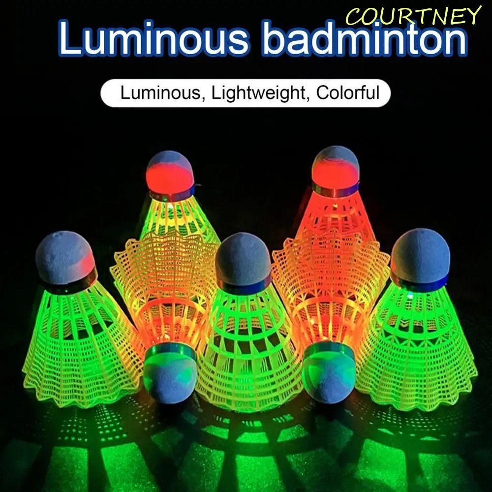 COURTNEY LED Badminton , Bolas De Iluminação Coloridas Luminosas , Petecas Brilhante
