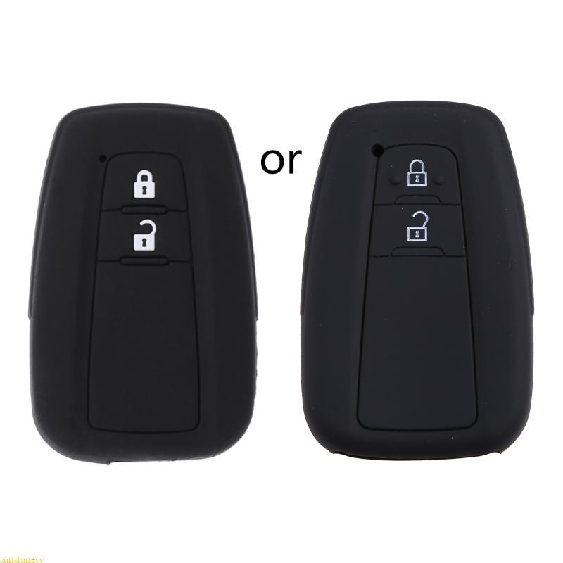 sunshineyy Carro Silicone 2 Botões Para Chave, Suporte Capa CHR 2017 Priu