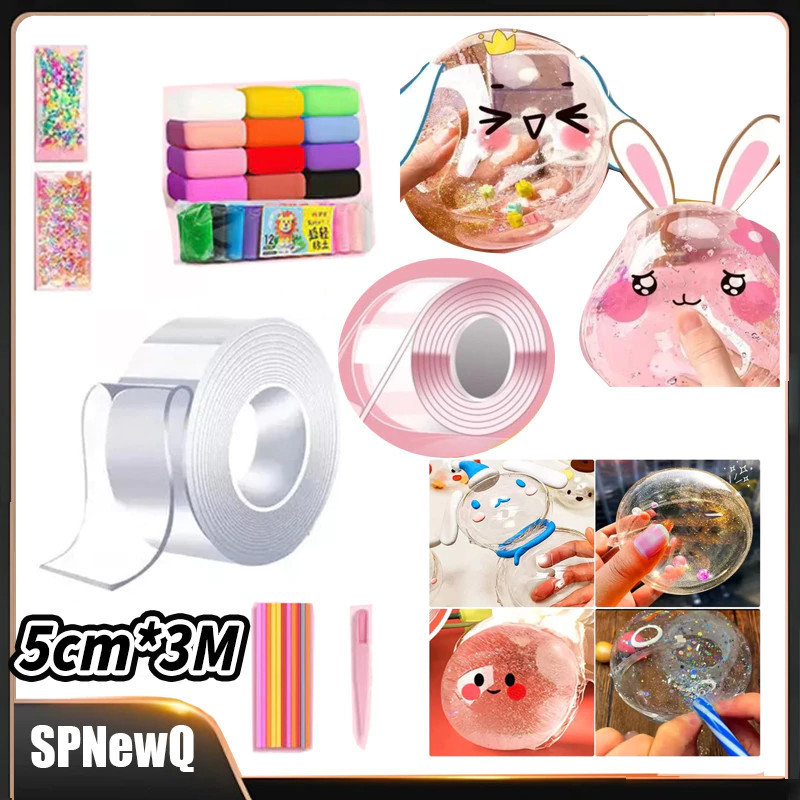 Brinquedo Kit Nano Tape Bubbles Balloon Elástica Magica Fita Nano para Bolhas Trand Satisfatório