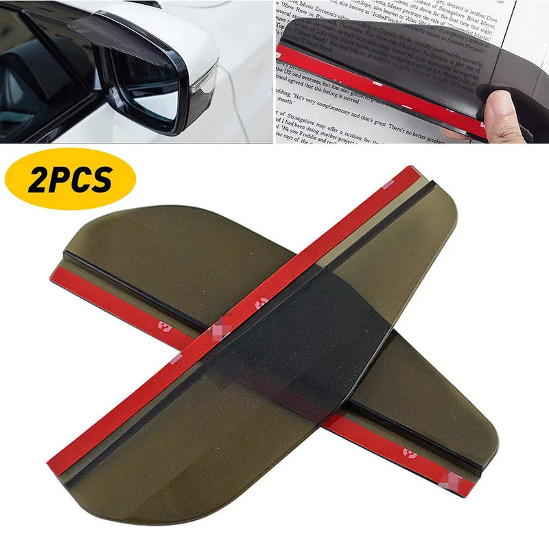 2 Peças de Protetor de Chuva para Retrovisor de Carro, Visor de Fibra de Carbono para Retrovisor Lateral, Protetor de So