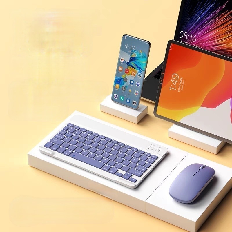 Kit Teclado E Mouse Bluetooth 5.2, Compatível Android Pc iPhone