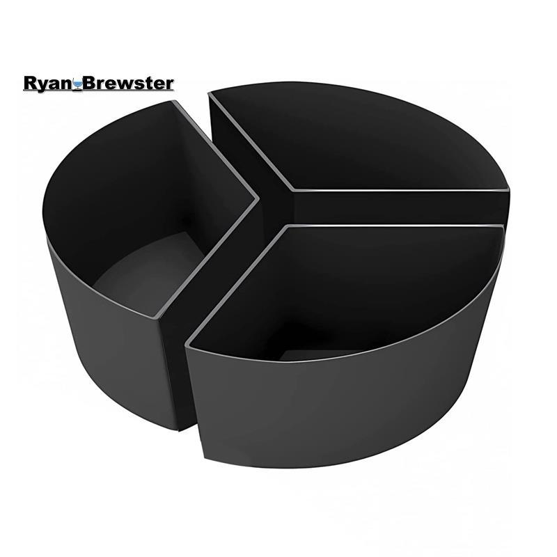 [Preferência R] Forros De Fogão Lento , Divisor De Silicone Para Panela Oval E Redondo 6QT (Preto)