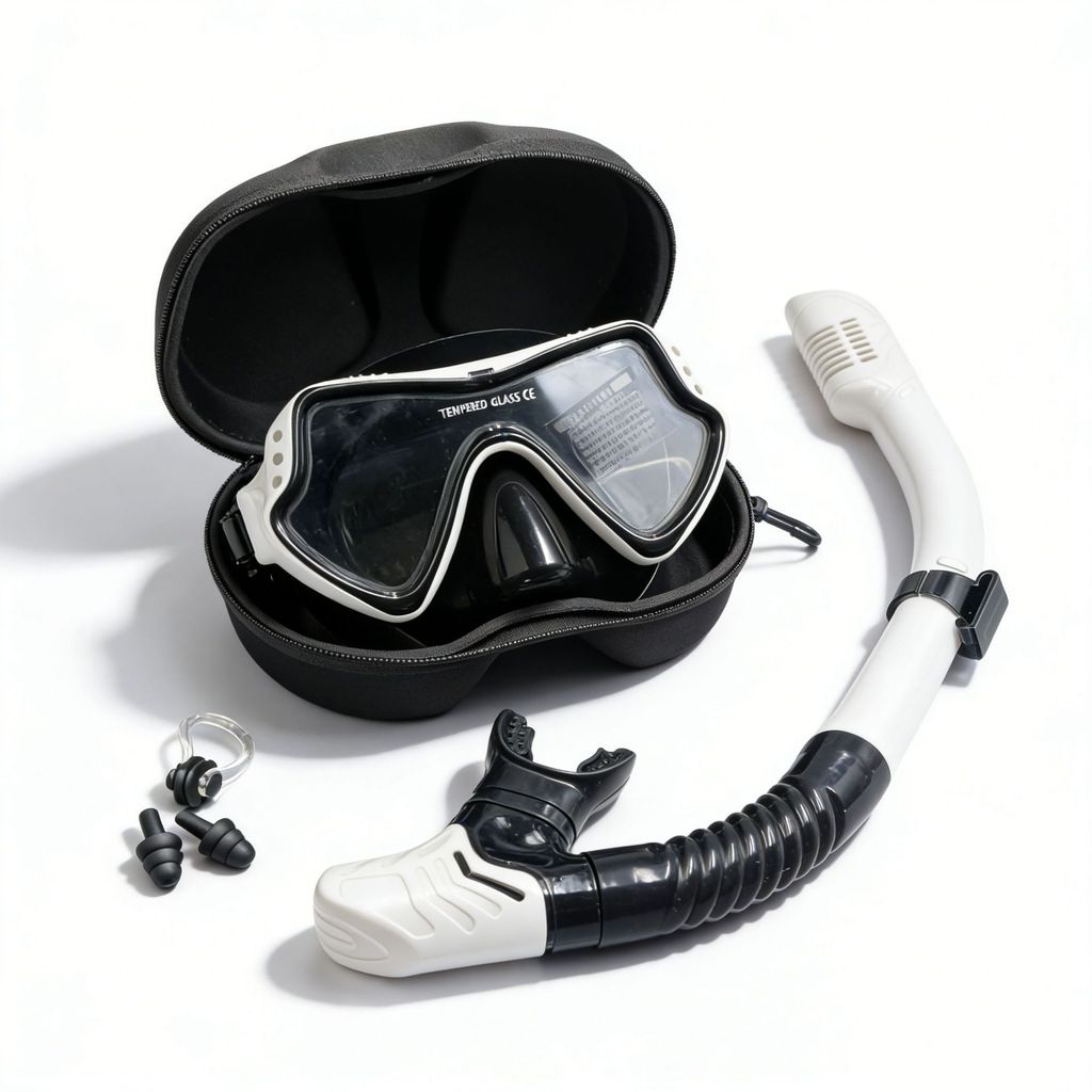 Óculos de mergulho, equipamento de snorkeling, conjunto de tubo respiratório para homens e mulheres, máscara facial de s