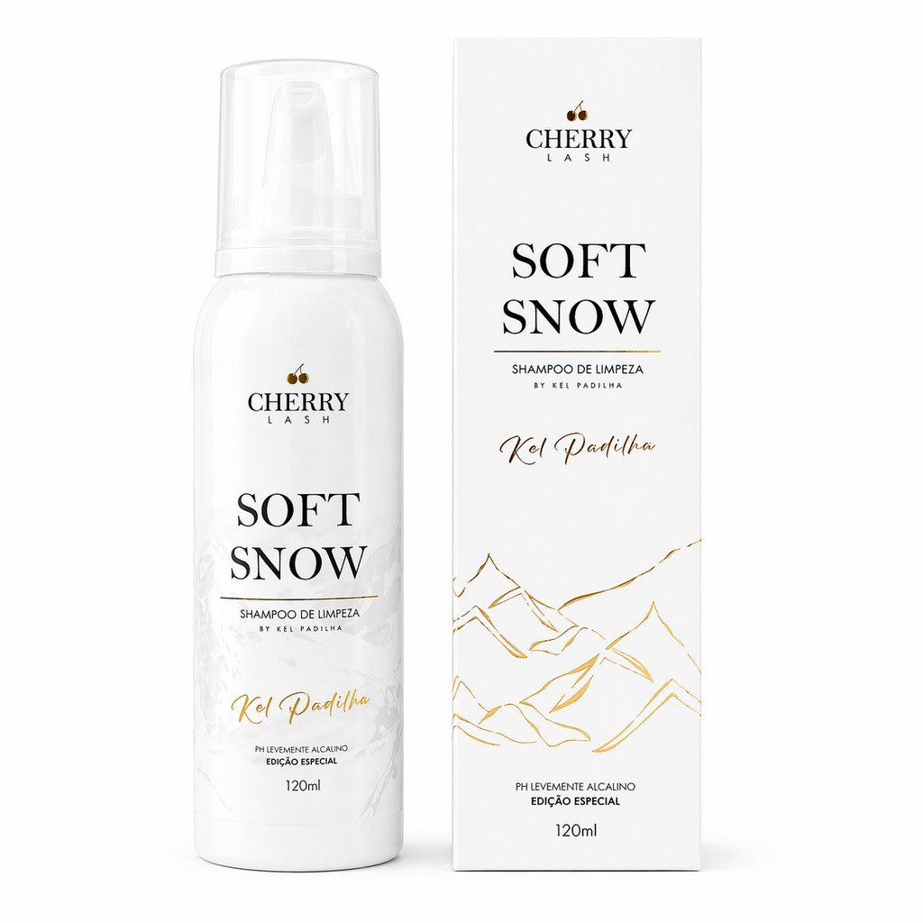 Shampoo para Extensão de Cílios Cherry Lash Soft Snow 120ml