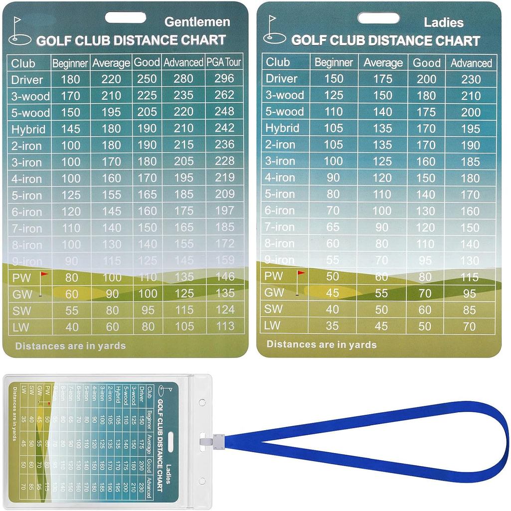 Cartão de Medição de Distância para Campo de Golfe, Cartão de Distância de Golfe, Presente de Golfe, Acessórios para Bol