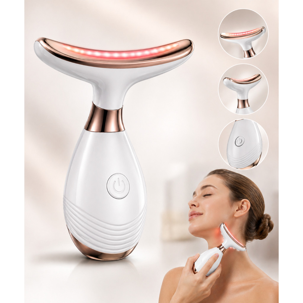 Massageador Facial com LED para Pele Firme e Jovem