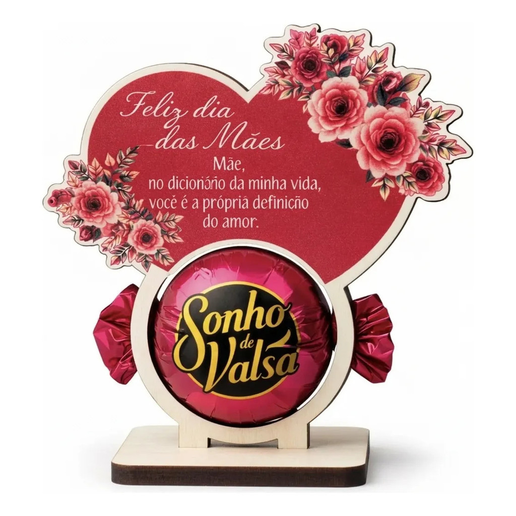 Kit 20 Lembrancinha Dia Das Mães Porta Bombom Presente Mdf