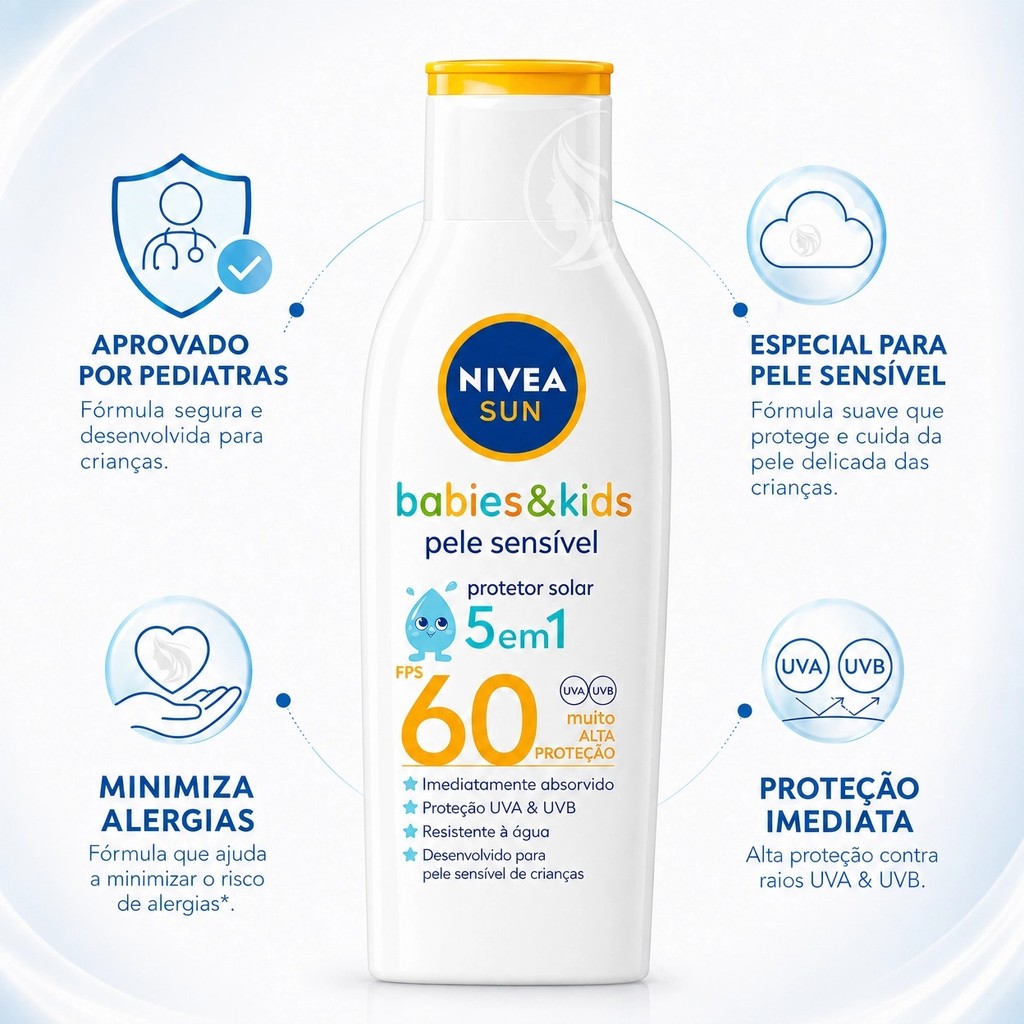 Protetor Solar Nivea Sun Babies & Kids Sensitive Fps 60 100ml
