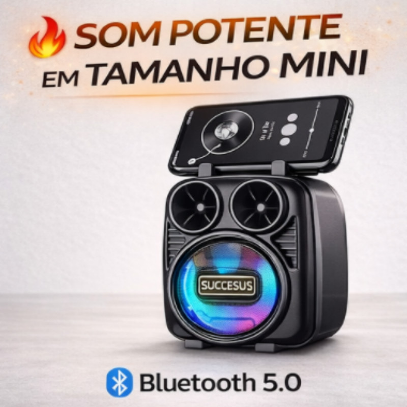 Caixa de Som Bluetooth Potente Radio Fm recarregável Kimiso