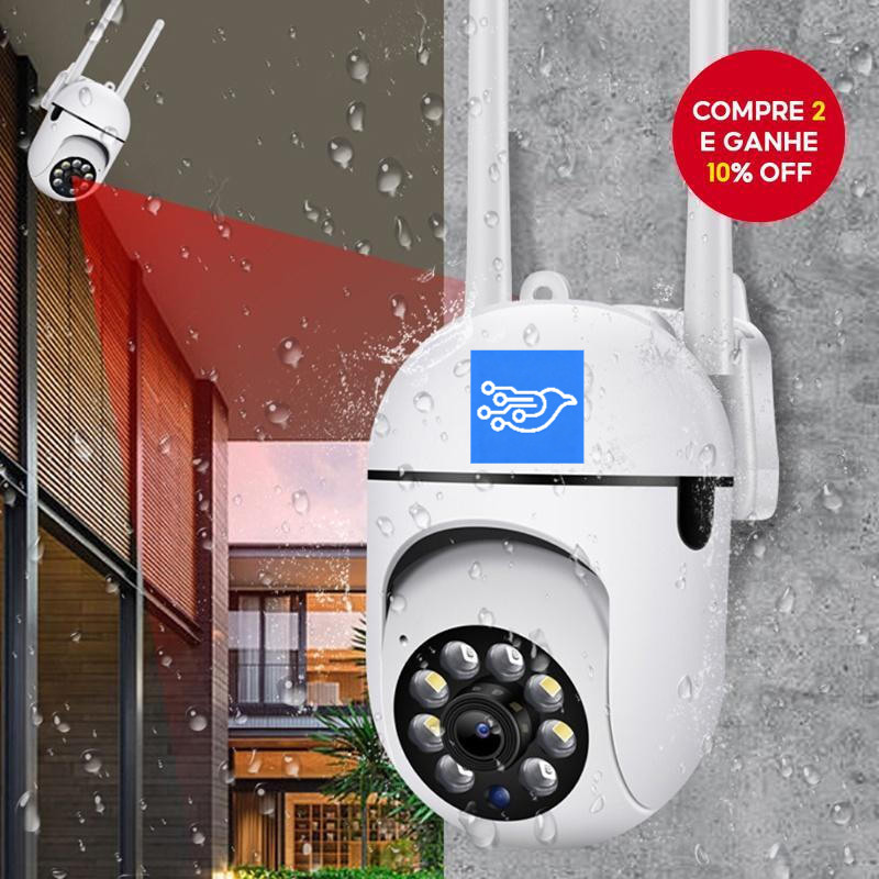 Câmera IP Sem Fio Para Vigilância Interna E Externa Colorida Visão Noturna AI Detecção Corporal