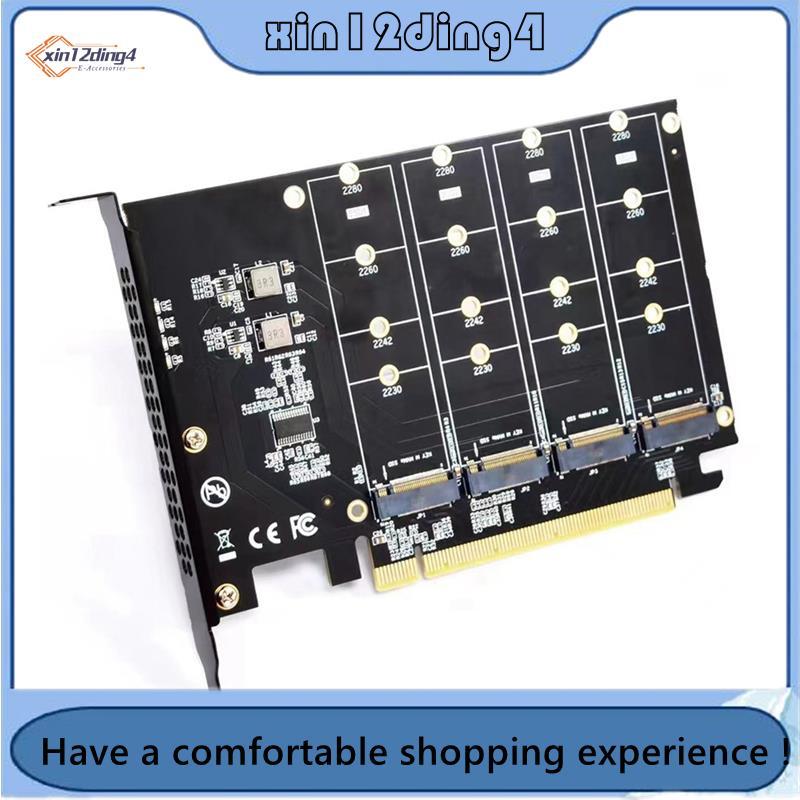 M . 2 NVME Para PCIe X16 Adaptador Conversor Placa De Expansão De 4 Portas 2230 2242 2260 2280 SSD