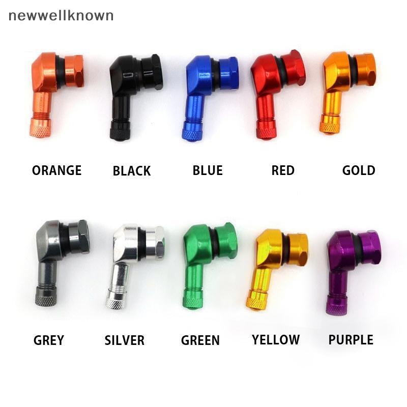 [newwellknown] Motocicleta 90 Graus Cotovelo Tubeless Pneu Válvula Haste Aro Roda Peças Sobressalentes Nwk