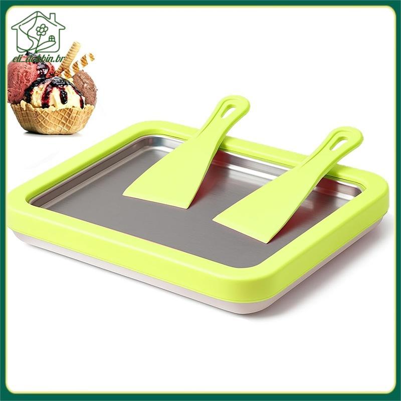 [eli_dobbin.br] Sorveteira Rolada DIY Com 2 Raspadores Para Creme Rolado Caseiro Congelado Iogurte Gelato Sorvete AtHome