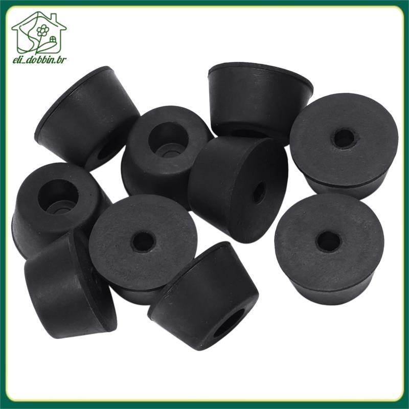 [eli_dobbin.br] 10 Peças 21 x 12 mm Amortecedores De Borracha Para Pés Embutidos Cônicos Material :