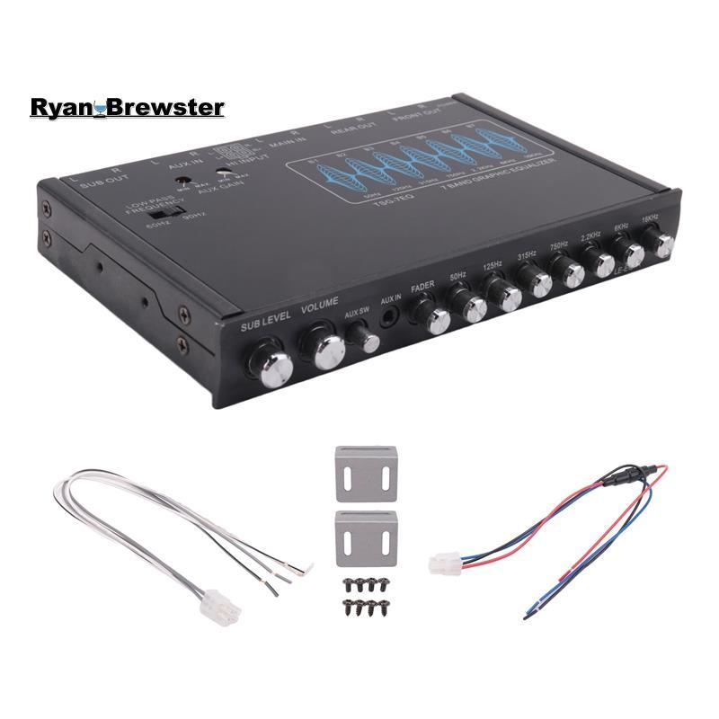 [Preferência R] 7 Banda Equalizador De Carro Áudio EQ Tuning Amplificador Crossover Paramétrico Pré-+-12dB