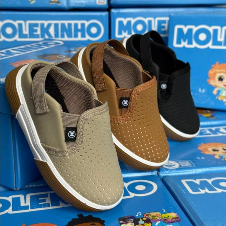 Mule Infantil Casual Molekinho 2136.645 Fácil de Calçar e Confortável