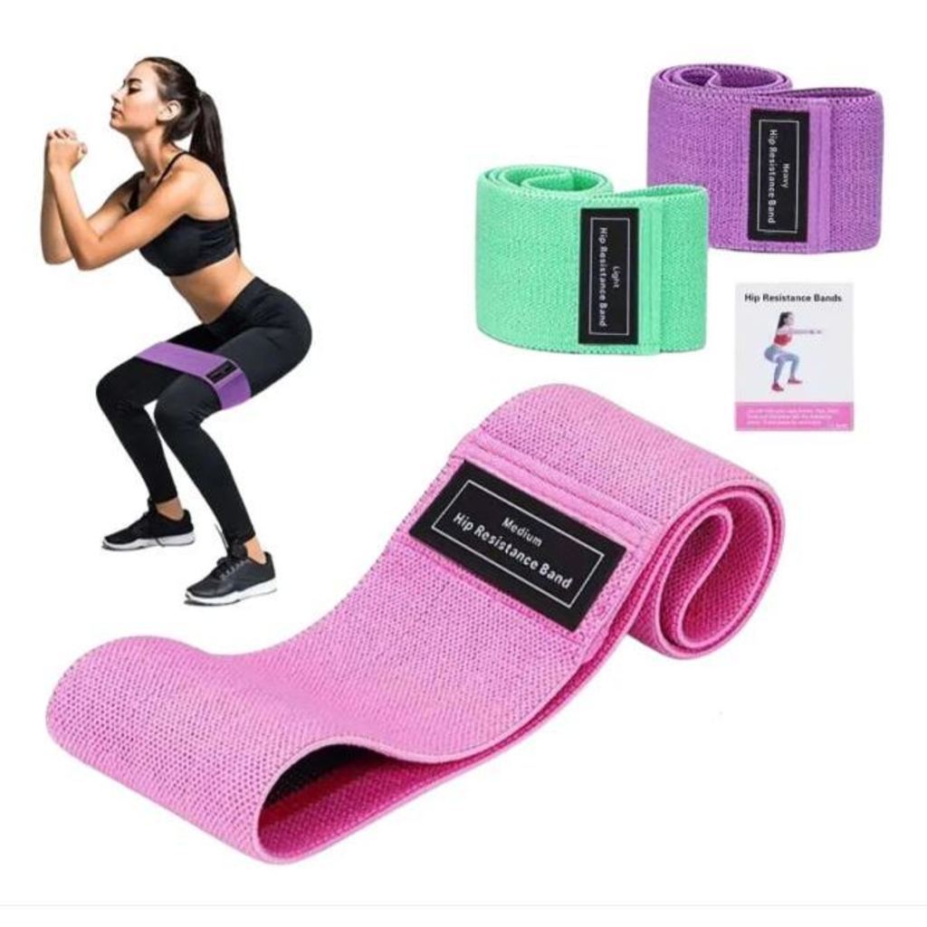 Faixas Elásticas Extensor Fitness Treinos Alongamentos Exercícios em Casa Contém 3 Faixas