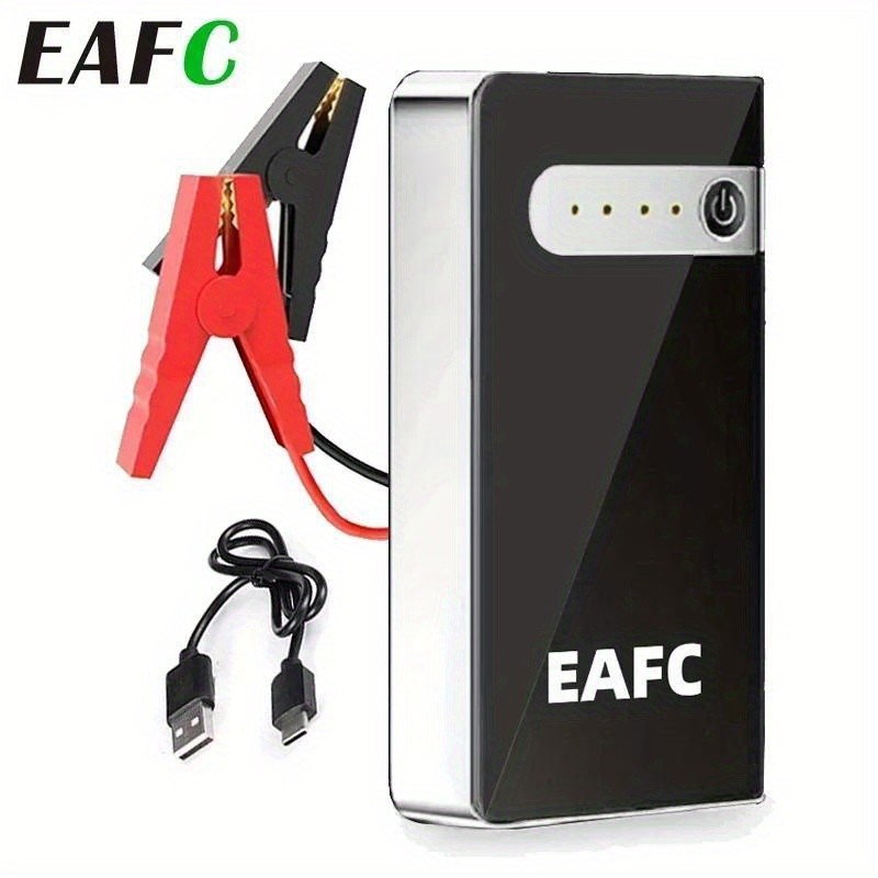 Partida de bateria de carro portátil EAFC, potência de partida de emergência de carro com função de iluminação, partida/