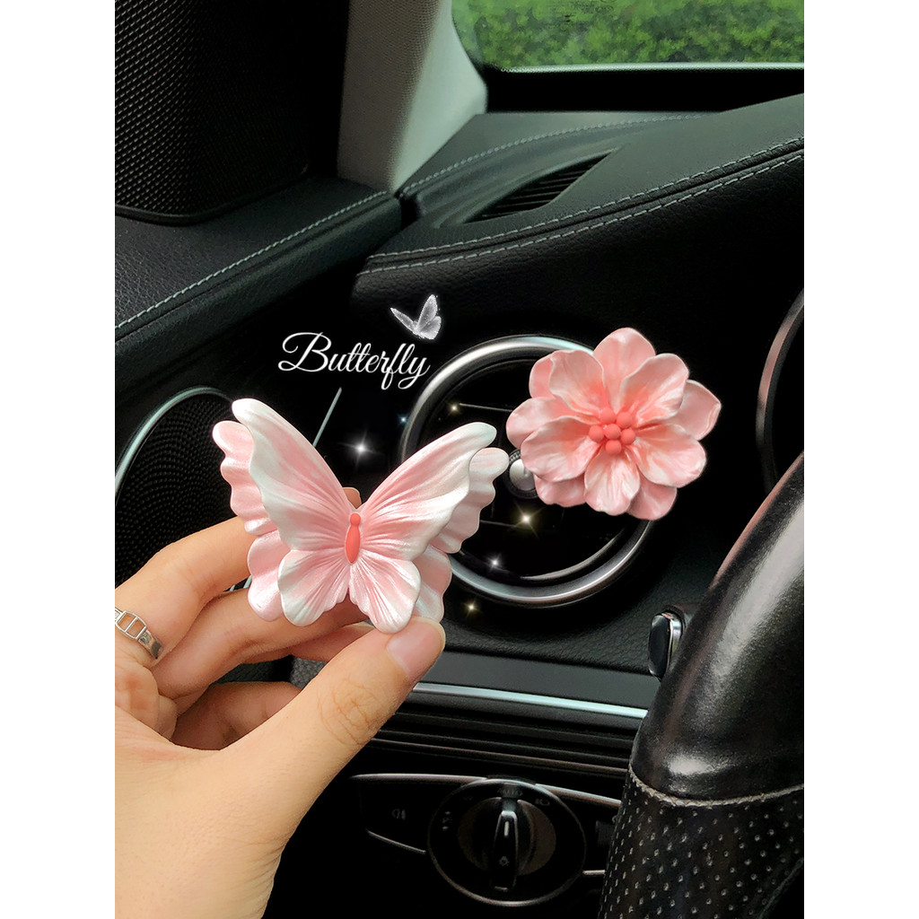 2026 novo estilo carro aromaterapia Perfume High-End sentimento saída de ar do carro decoração meninas flores ornamentos