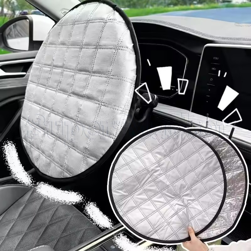 Capa Protetora Solar Para Volante De Carro-Protetor Universal De Viseira-De Proteção Direção Com Bloqueio De UV-Escudo D