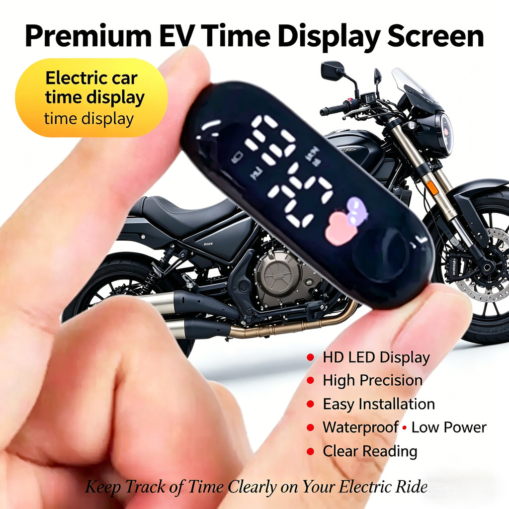Universal À Prova Dwaterproof Água Luminosa Motocicleta LED Relógio Digital Portátil Display De Tempo A Bordo Para Scoot