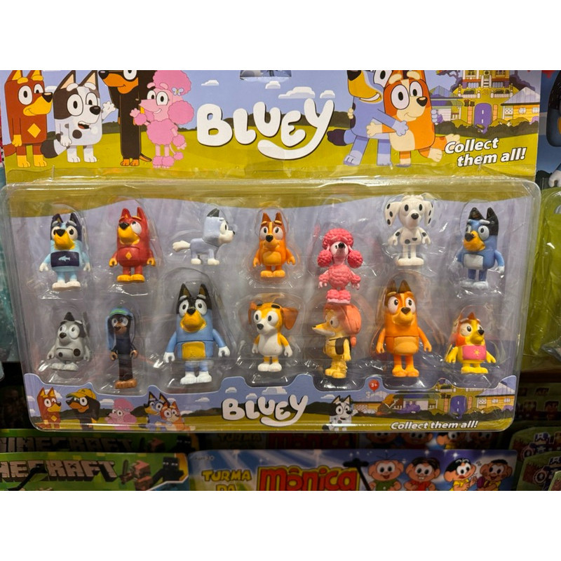 Cartelado Familia Bluey Bingo Chilli Bandit Presente