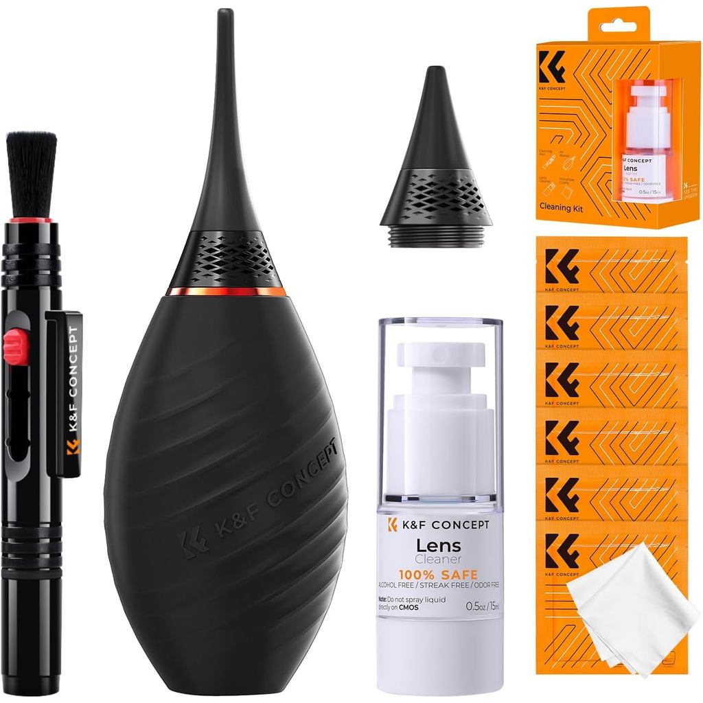 Kit Limpeza K&F Concept Cleaning Kit 10 em 1 para Câmeras e Lentes