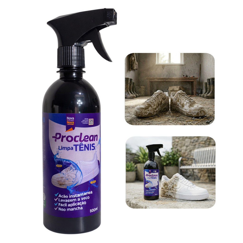 1/2/3 Proclean Limpa Tênis Sem Esforço e Rápida Aplicação - Spray 500ml