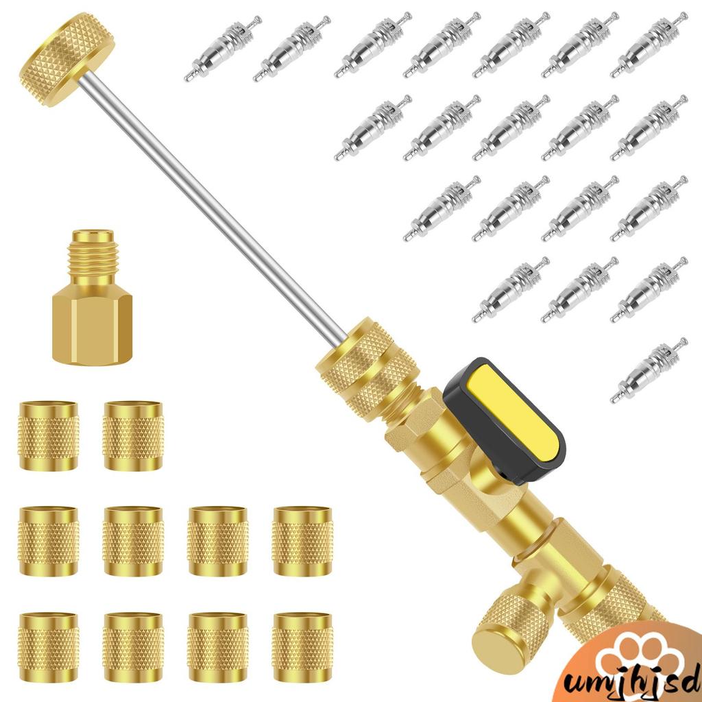 1 Conjunto De Ferramentas Removedoras De Núcleo De Válvula Para Sistema HVAC , Removedor , Kit De Instalação Refrigeraçã
