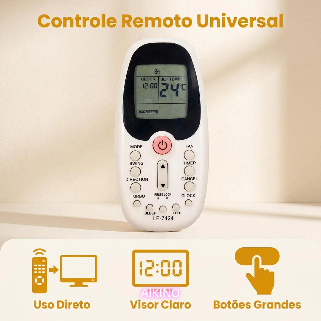 Controle Ar Condicionado - Midea Split Estilo/comfee/komeko