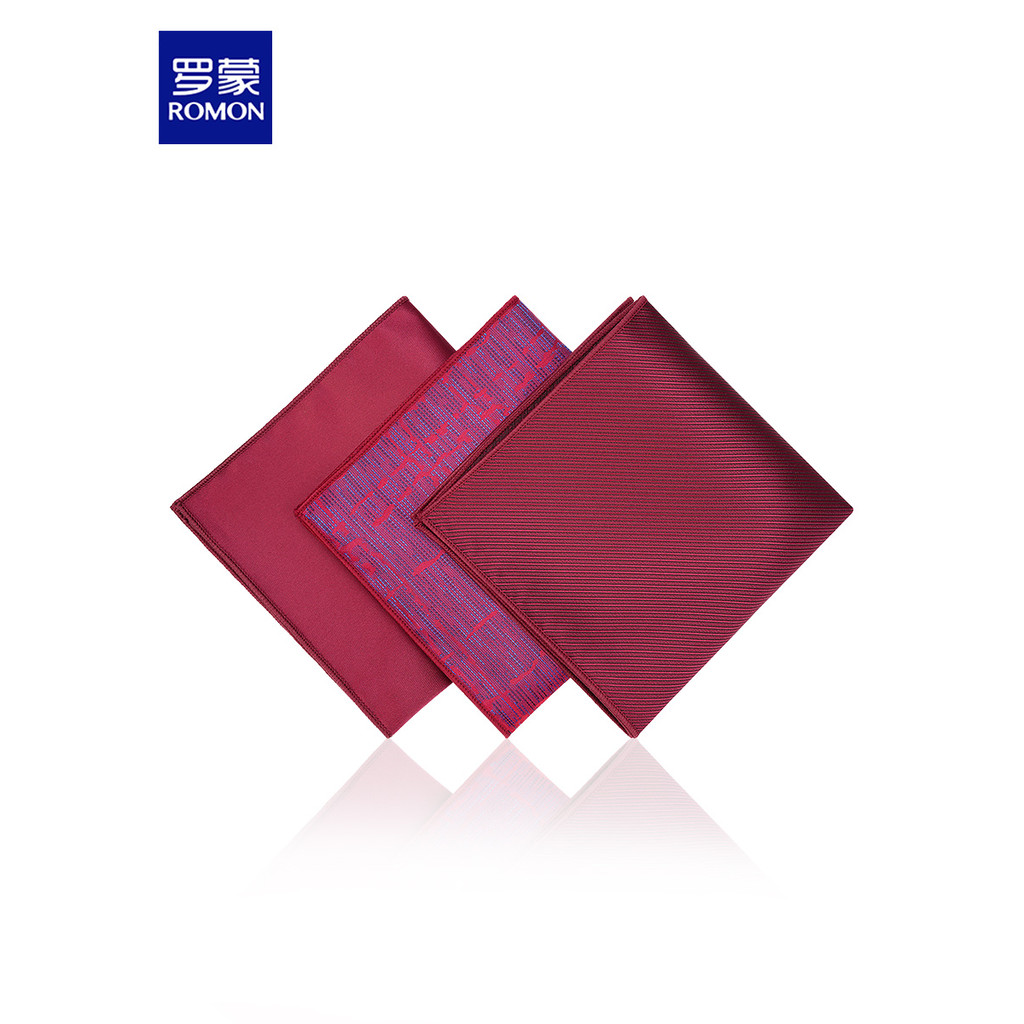Terno vermelho bolso quadrado casamento terno lenço camisa quadrada banquete terno Formal negócios High-End pequeno lenç