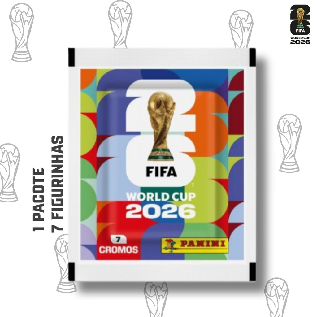 FIGURINHA COPA DO MUNDO OFICIAL 2026 1 ENVELOPE COM 7 UNIDADES Futebol Seleção