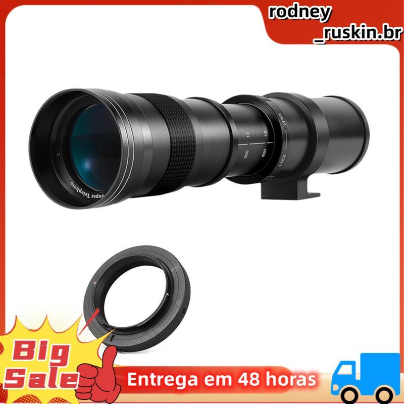 Lente Zoom Telefoto Manual De 420-800 Mm + Montagem Em T Para Lentes De Câmera Rebel SL2 SL1 T3 T3i 550D 650D SLR