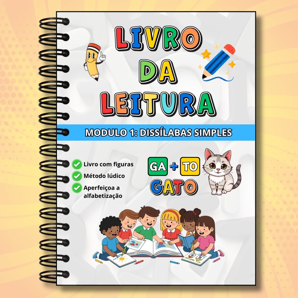 Livro Infantil Alfabetização Aprender a Ler com Sílabas
