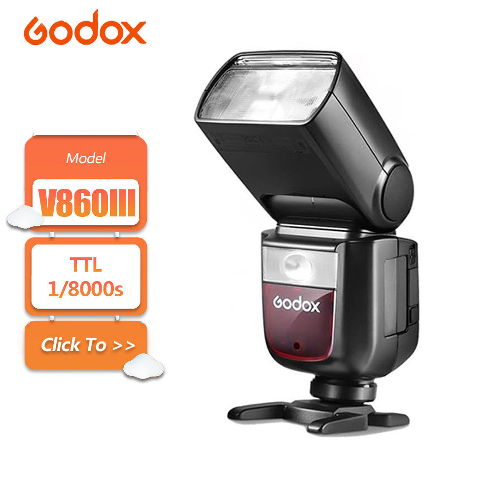 Godox Ving V860III TTL Kit De Flash De Íon-Lítio Com Bateria 2.4G HSS 1/8000s 7.2V/2600mAh Para Sony Canon Nikon Fujifil