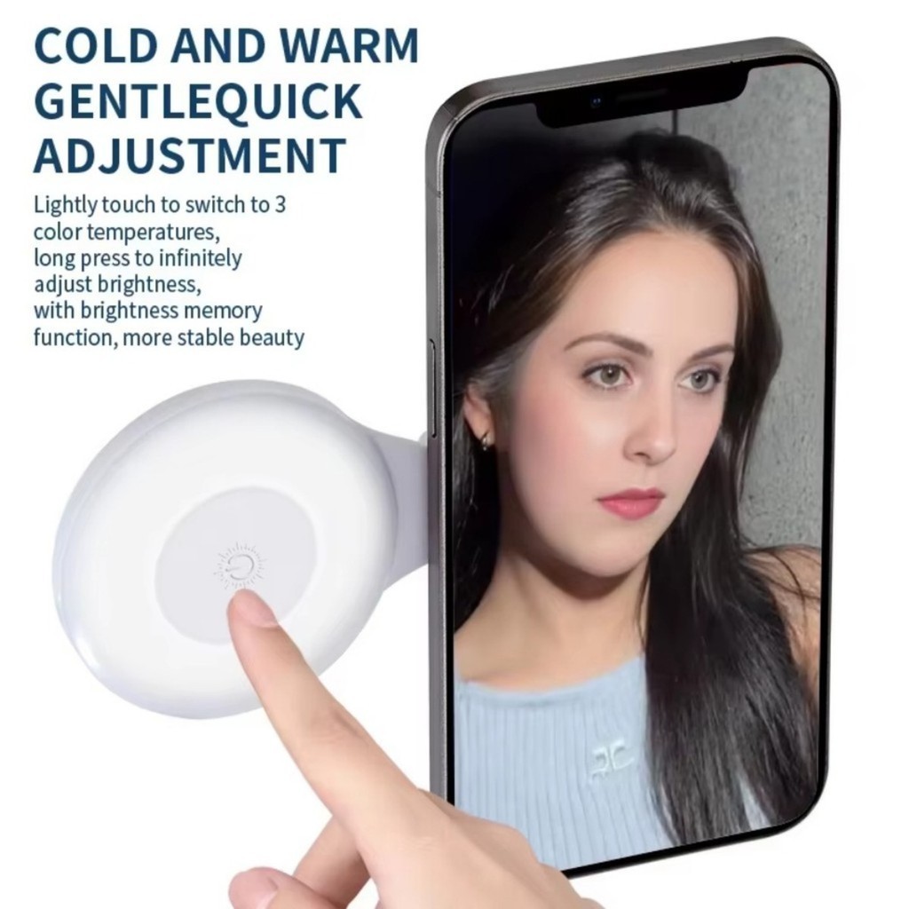✨ Luz De Preenchimento Magnética | 3 Modos Brilho + Suporte Universal IPhone Android