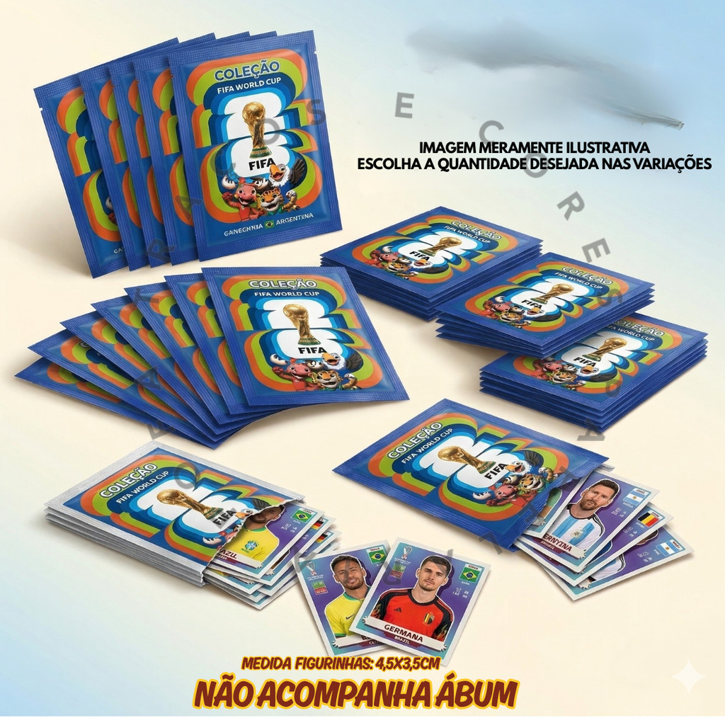 NÃO É O DA PANINI Pacotes de Figurinhas Para Album Não Oficial