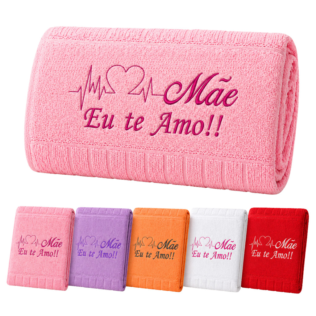 Toalha Personalizada Bordada Lavabo Presente Dia das Mães