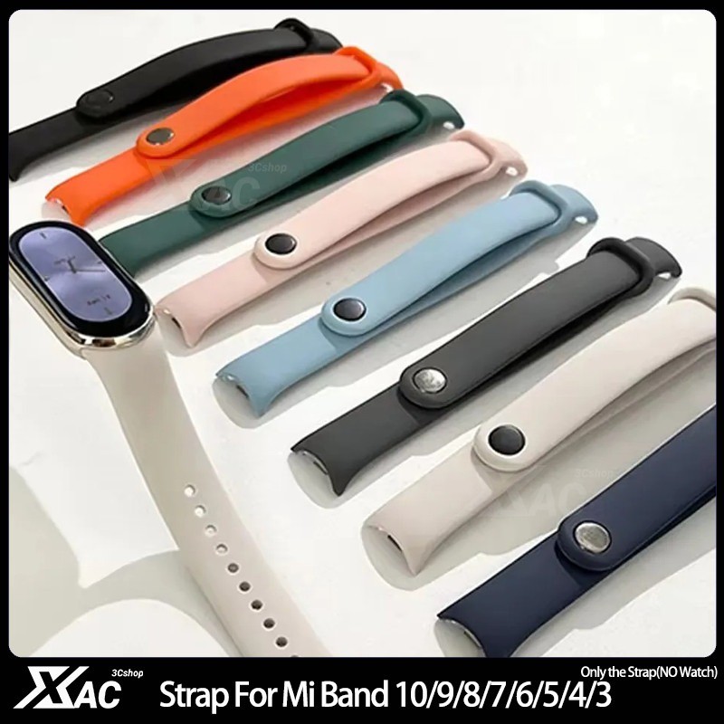 Pulseira para Xiaomi Mi Band 8 9 10 Silicone Macio Premium Ajustável Esportiva Alta Qualidade