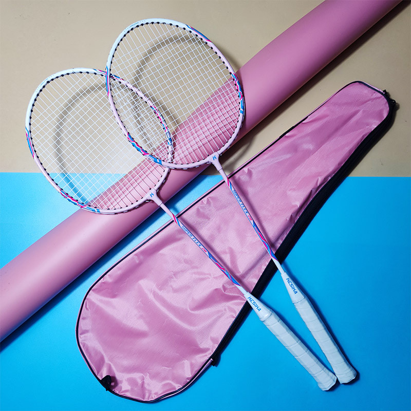 Raquete de Badminton colorida de liga de alta qualidade para casal, treinamento em casa, entretenimento, raquete dupla d