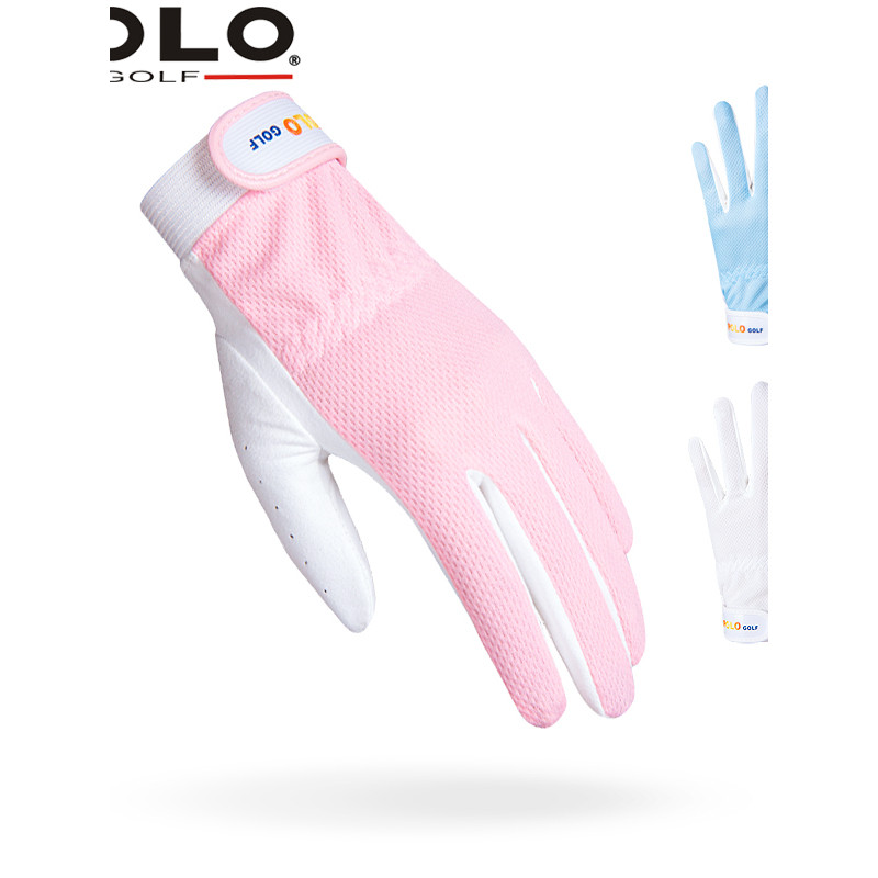 POLO GOLF GOLF Senhoras Luvas Moda Stretch Malha Respirável Luvas Antiderrapantes Um Par Versão Coreana